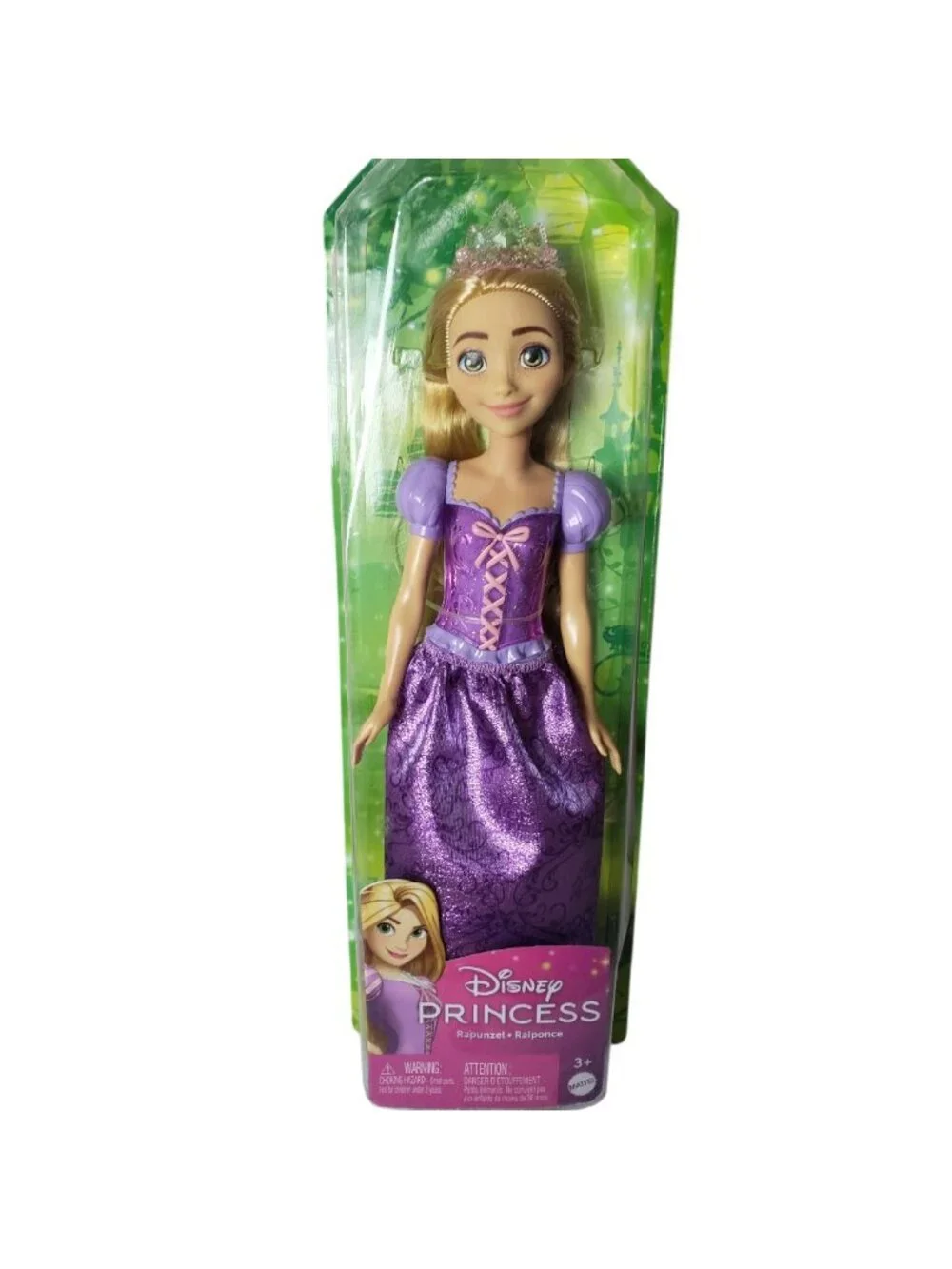 Disney Princess Dolls Rapunzel & Belle Ages 3+ Purple & Yellow Dresses Set Of 2